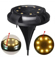 4 lü Solar Panelli Kazıklı Zemin Solar Ledi 8+4 Led Gün Işığı