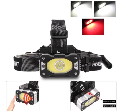 4 Modlu Sensörlü Şarjlı Güçlü Kafa Lambası Wt-248