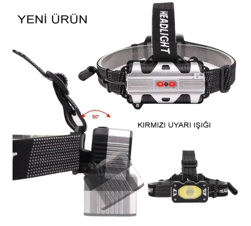 4 Modlu Sensörlü Şarjlı Güçlü Kafa Lambası Wt-248