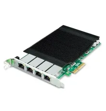 4-Port 10/100/1000T 802.3at PoE+ PCI Express Sunucu Kartı (120W PoE bütçe, PCIe x4, -10~60 derece C)<br>
4-Port 10/100/1000T 802.3at PoE+ PCI Express Server Adapter (120W PoE budget, PCIe x4, -10~60 degrees C)