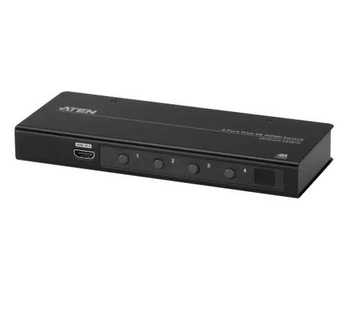 4-Port True 4K (4K x 2K) HDMI Switch, uzaktan kumanda ürünle birlikte gelmektedir