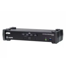 4-Port USB 3.0 4K HDMI KVMP™(Keyboard/Video Monitor/Mouse) Periferi (Çevre Cihazlarla (USB) Bağlantı Kurabilir) Switch, Ses Mikser mod özelliği<br>
4-Port USB 3.0 4K HDMI KVMP™ Switch with Audio Mixer Mode