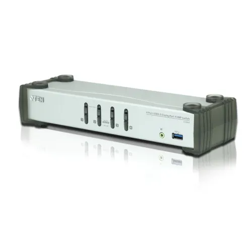 4-Port USB 3.0 DisplayPort KVMP™(Keyboard/Video Monitor/Mouse) Periferi (Çevre Cihazlarla (USB) Bağlantı Kurabilir) Switch, DisplayPort 1.1 uyumlu, USB 3.0 (USB 3.1 Gen 1) hub özelliğine sahip