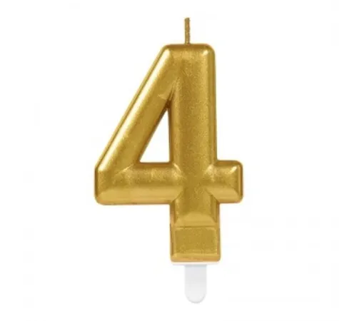 4 Rakam Mum Gold Renk
