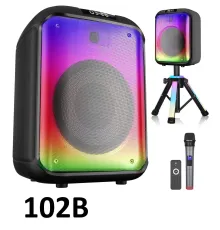 40 Watt 12 INCH Kablosuz Mikrofonlu Kumandalı FM/BT/USB ve TF Kart TRIPOD lu Anfili Hoparlör NDR-102B