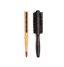 408 - 690 Profesyonel Yanmaz Set Topuz Saç Fırçası 2 li Set