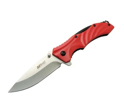 4312 Kırmızı Kamp Çakı 20cm - Yarı