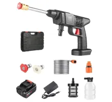 48V Şarjlı Çift Bataryalı Taşınabilir Basınçlı Oto Yıkama Bahçe Sulama Tabancası