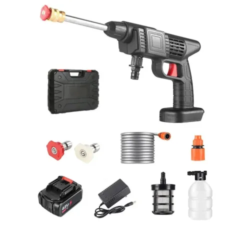 48V Şarjlı Çift Bataryalı Taşınabilir Basınçlı Oto Yıkama Bahçe Sulama Tabancası