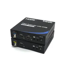 4K @60Hz HDMI KVM Fiber Sinyal Uzatma Cihazı, Single Mode, 20km