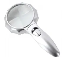 4X 6 Led Işık Aydınlatma 75Mm Optik Lens El Büyüteç