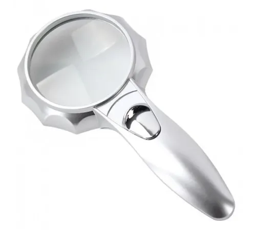 4X 6 Led Işık Aydınlatma 75Mm Optik Lens El Büyüteç