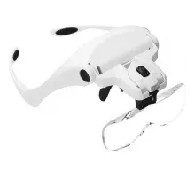5 Lens 1.0X-3.5X 2Led Işıklı İle Ayarlanabilir Gözlük Büyüteç 9892B2