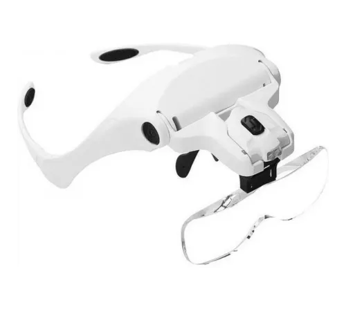 5 Lens 1.0X-3.5X 2Led Işıklı İle Ayarlanabilir Gözlük Büyüteç 9892B2