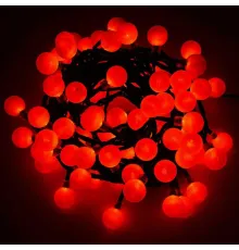 5 M 28 Led Kırmızı Işık Siyah Kablo Fişli