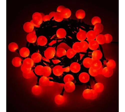 5 M 28 Led Kırmızı Işık Siyah Kablo Fişli