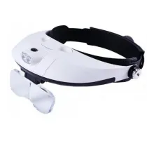 5 Mercekli Çok Fonksiyonlu Başlık Tip Işıklı Büyüteç Mg-81001-G