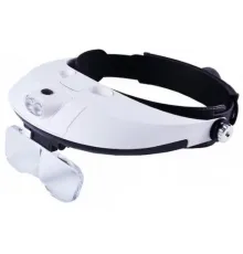 5 Mercekli Çok Fonksiyonlu Başlık Tip Işıklı Büyüteç Mg-81001-G