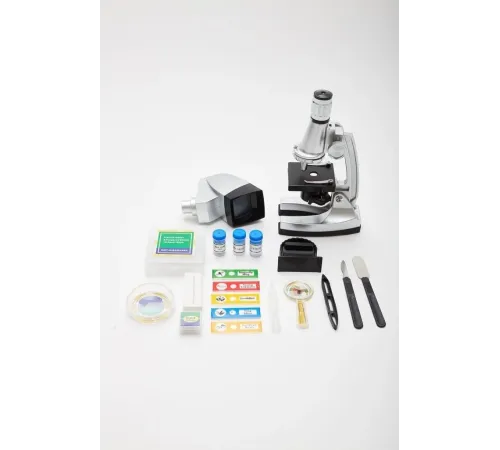 50X-100X-200X-400X-600-1200X Çocuklariçin Eğitici Projektörlü Mikroskop Seti