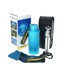 50X50 Panda Metal Gövde Tek Gözle Büyük Mercek Korsan Dürbün Mavi