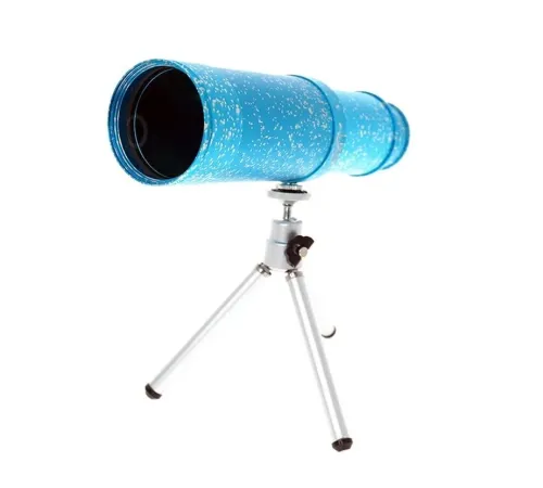 50X50 Panda Metal Gövde Tek Gözle Büyük Mercek Korsan Dürbün Mavi