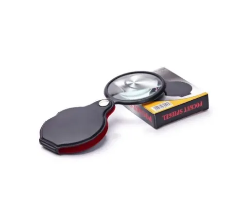 5X 60Mm Cam Optik Lens Katlabilir Deri Kaplamalı Cep Büyüteç Xx1051