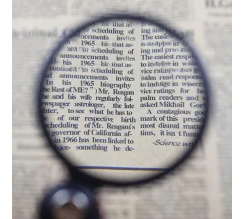 5X 60Mm Cam Optik Lens Katlabilir Deri Kaplamalı Cep Büyüteç Xx1051