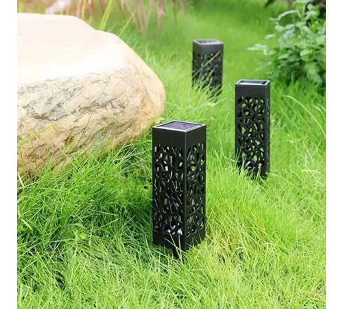 6 Adet Dekoratif Solar Güneş Enerjili Bahçe Aydınlatması Yürüyüş Yolu Seti