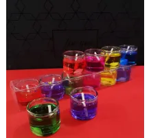 6 lı Jel Renkli Mum