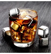 6 Parça Metal Kaplama Soğutma Buz Küpü