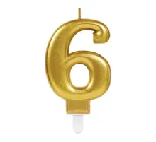 6 Rakam Mum Gold Renk