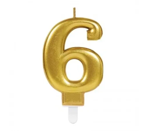 6 Rakam Mum Gold Renk