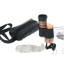 6X24 Baıgısh Askeri Tarzi Pirinç Ve Deri Kaplamalı Deri Çantalı Monocular Dürbün Princ