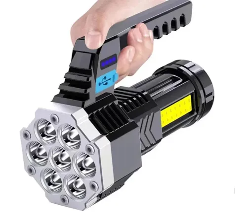 7 Başlıklı Çok Fonksiyonlu Şarjlı El Feneri HS30