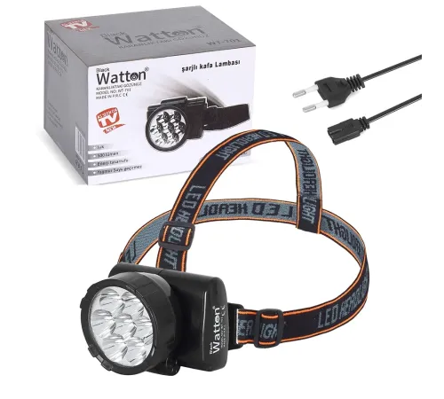 7 Ledli Şarjlı Baret Kafa Lambası Wt-701