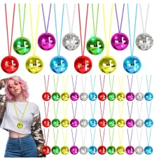 70'ler 80'ler ve 90'lar Temalı Disko Topu Kolye Seti 6 Adet