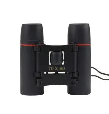 70x60 Cepte taşımalı Kauçuk kaplamalı Mini Dürbün Siyah