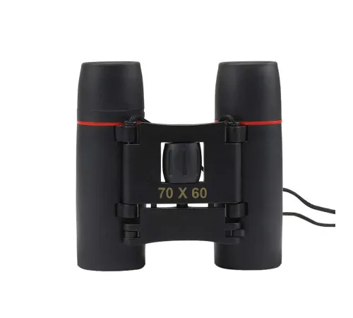 70x60 Cepte taşımalı Kauçuk kaplamalı Mini Dürbün Siyah