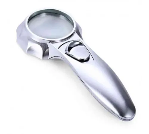 7X Büyüteç 6 Led Işık Aydınlatma 50Mm Optik Lens El Büyüteç