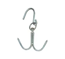 8 mm Kasap Et Kancası - 2'li Dönerli Set - Paslanmaz Çelik - Et İşleme - Hijyenik - Düzenli - Dayanıklı - Uzun Ömürlü