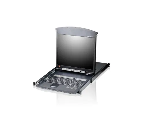 8-Port Cat 5 High-Density Dual Rail LCD KVM Switch