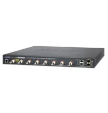8-port Coax + 2-port 10/100/1000T + 2-port 100/1000X SFP Long Reach PoE over Coaxial Managed Switch