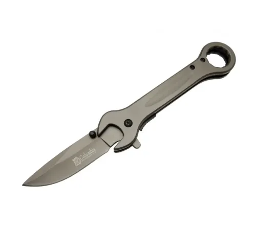 8000B Anahtar Görünümlü Siyah Kamp Çakı 19 cm - , Metal Sap