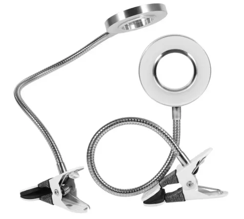 8X Büyütmeli Mandallı Usb Girişli Masa Lambalı Okuma Ve Güzellik Salon Için Büyüteç 2088A