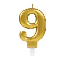 9 Rakam Mum Gold Renk