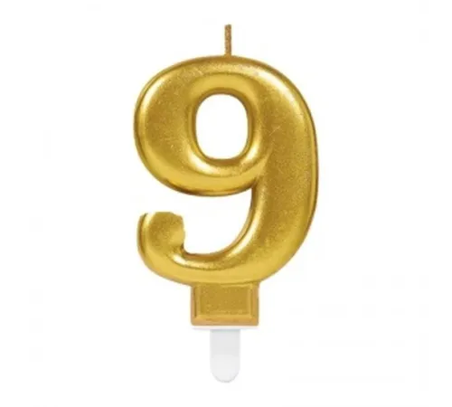 9 Rakam Mum Gold Renk