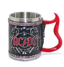 AC/DC Detaylı Çelik Kupa