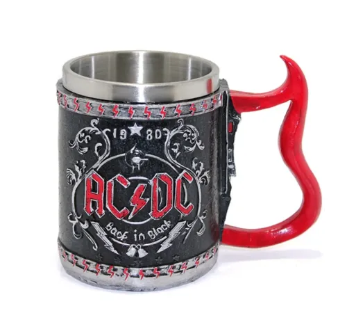 AC/DC Detaylı Çelik Kupa