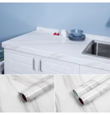 Açık Mermer Desenli Yapışkanlı Kaplama Kağıdı Büyük Boy 5 Metre