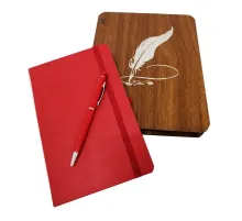 Ahşap Kutulu Defter Kalem